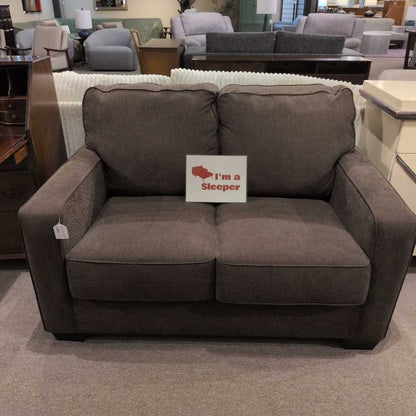 Brown Twin Sleeper Loveseat