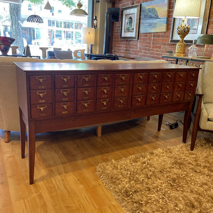 1940's Oak Library Card Catalog