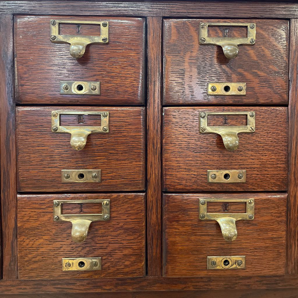 1940's Oak Library Card Catalog