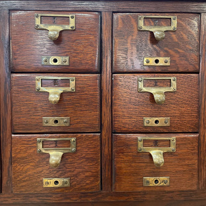 1940's Oak Library Card Catalog
