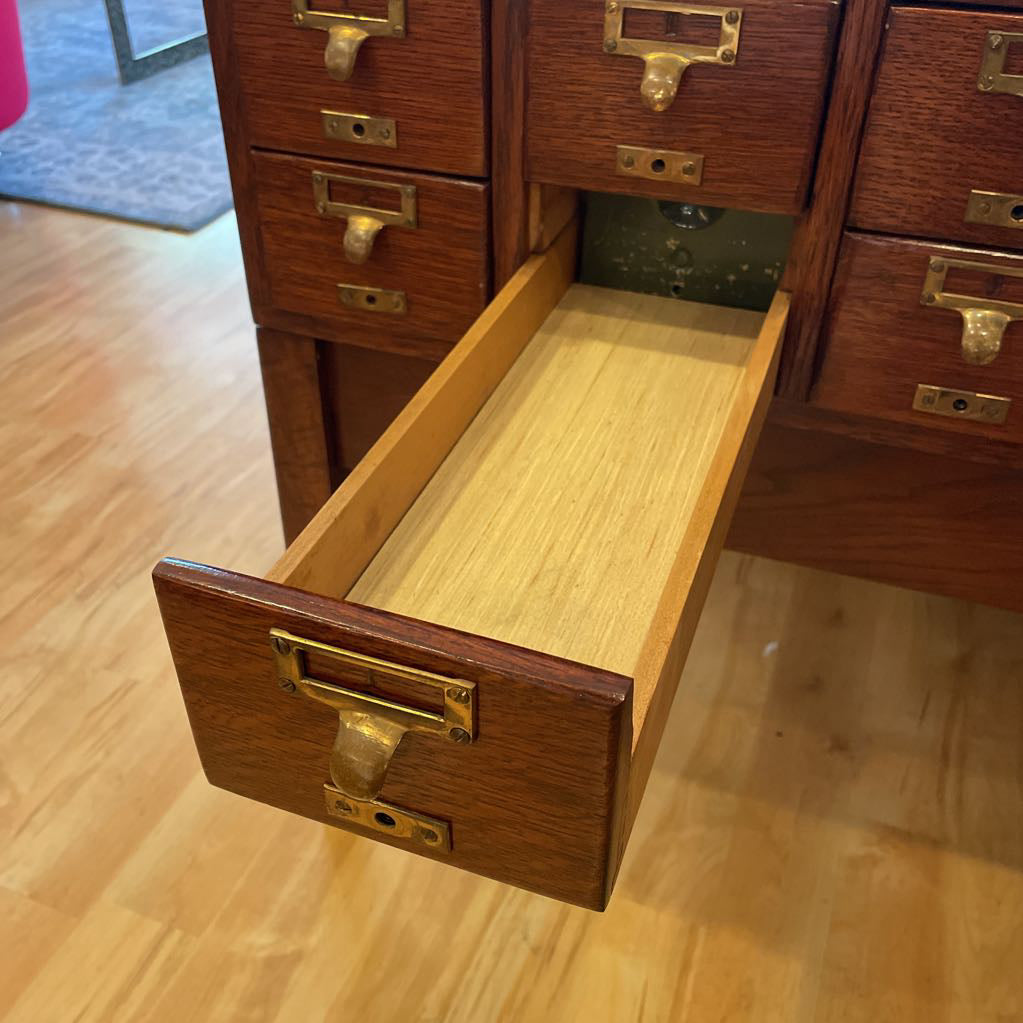 1940's Oak Library Card Catalog