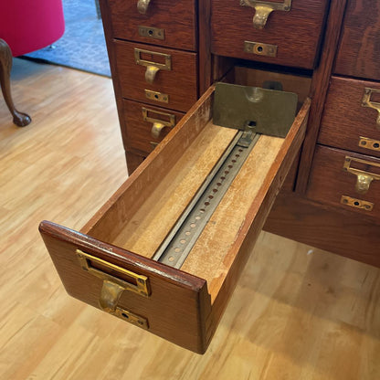 1940's Oak Library Card Catalog