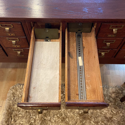 1940's Oak Library Card Catalog