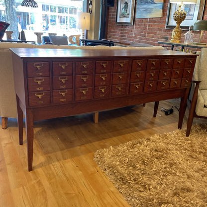 1940's Oak Library Card Catalog