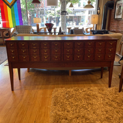 1940's Oak Library Card Catalog