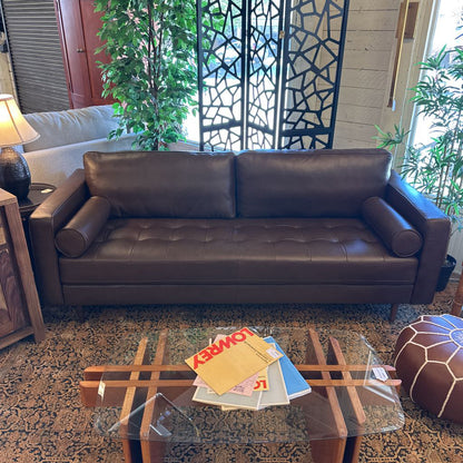 Malmo Mocha Leather Sofa