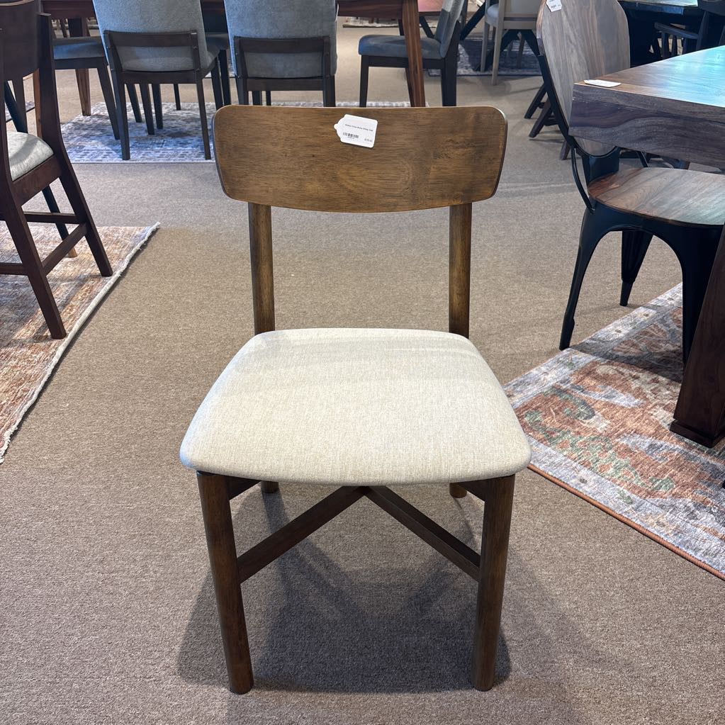 Walnut Cross Brace Dining Chair C DINING CHAIRS