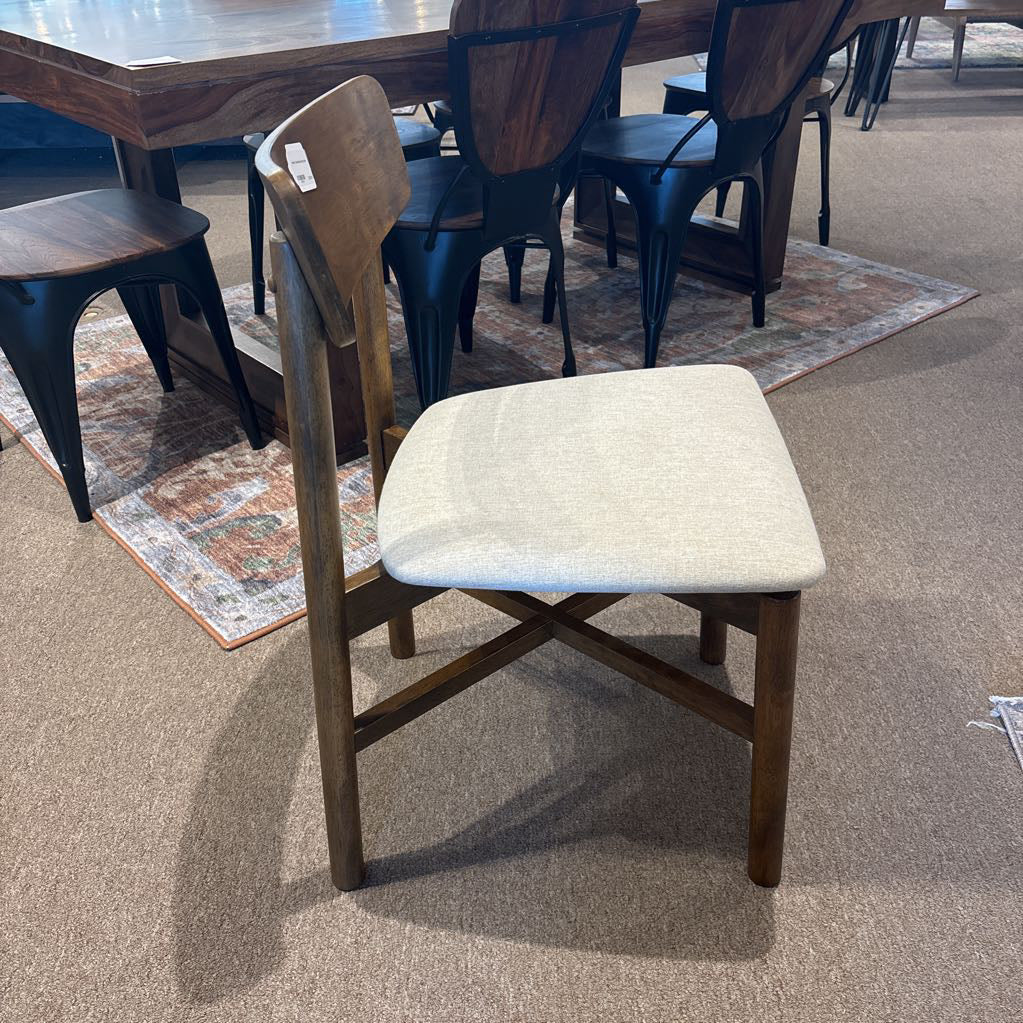Walnut Cross Brace Dining Chair C DINING CHAIRS