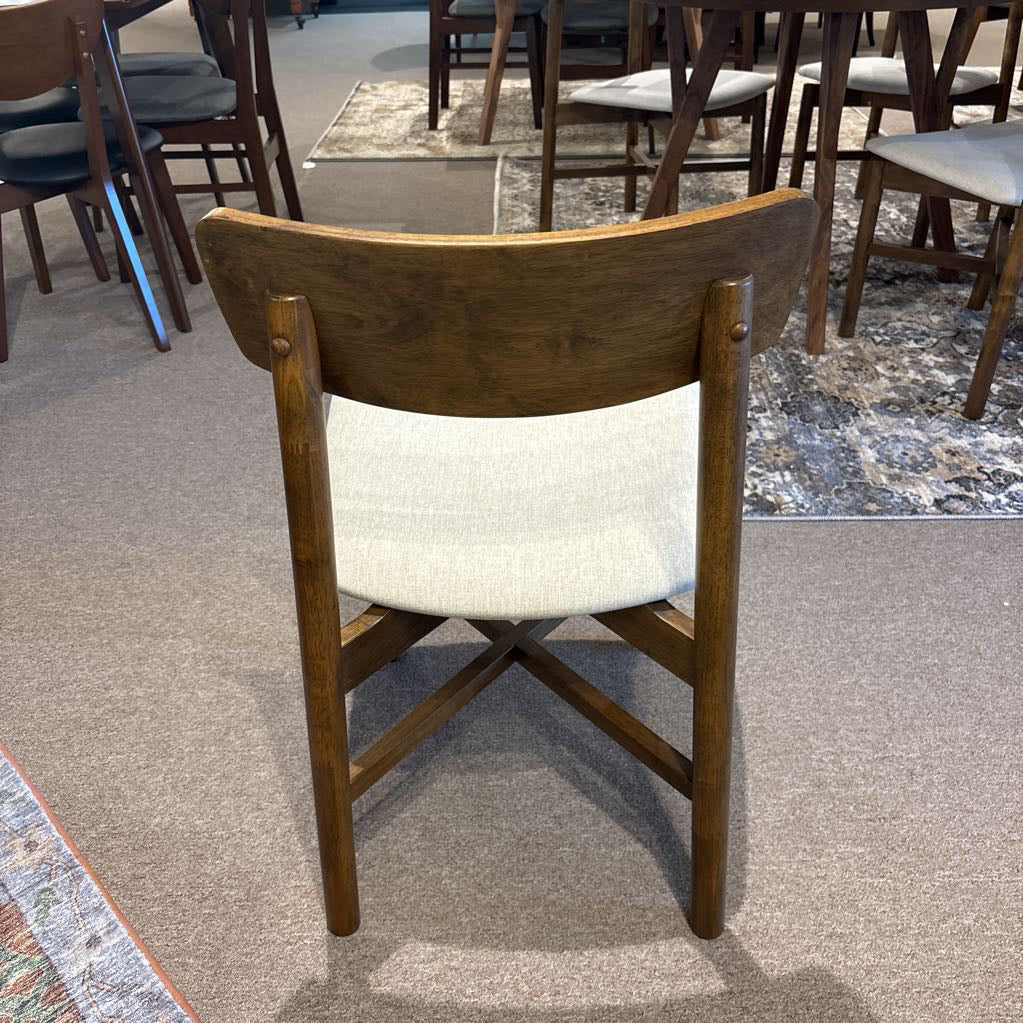 Walnut Cross Brace Dining Chair