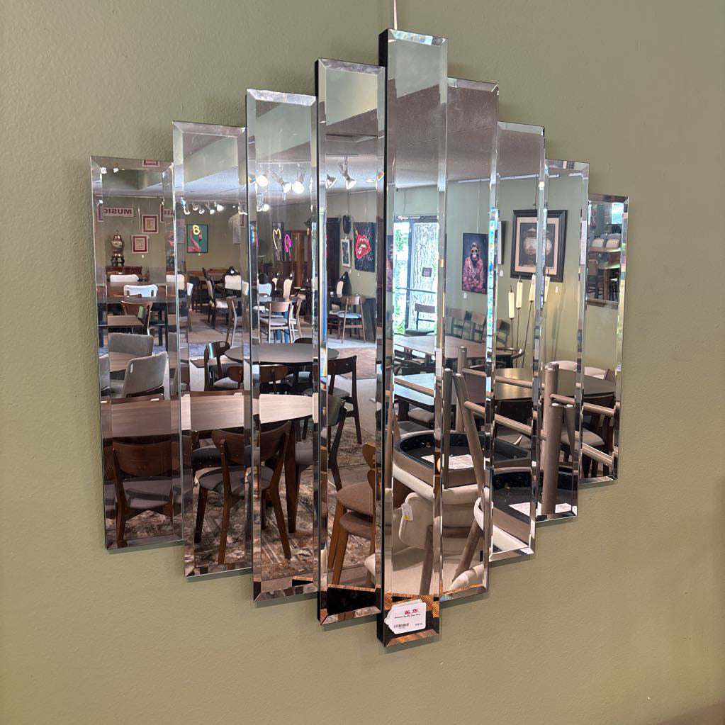 Geometric Beveled Glass Mirror