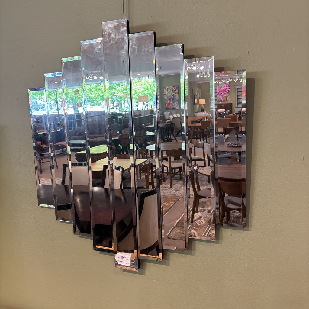 Geometric Beveled Glass Mirror