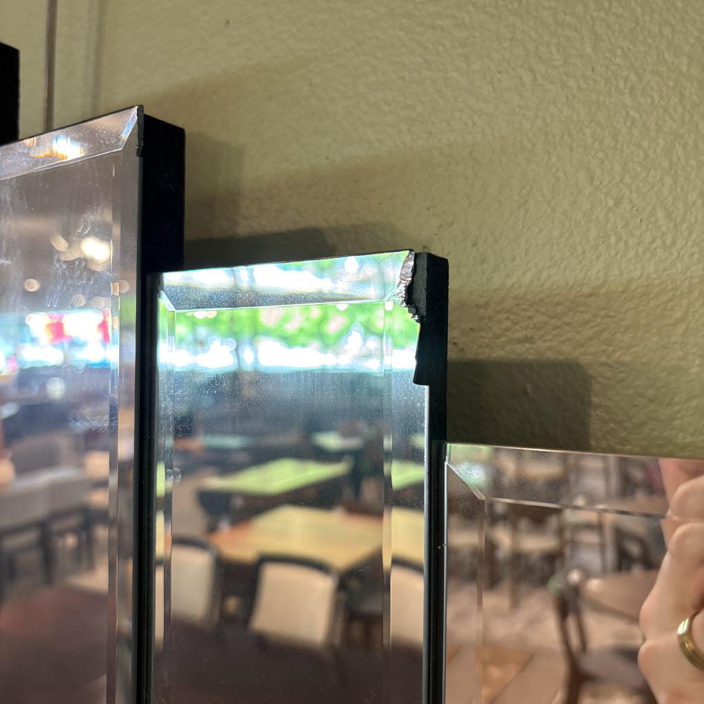 Geometric Beveled Glass Mirror