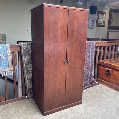 Walnut 5 Tier Wardrobe w/Lock C CABINETS