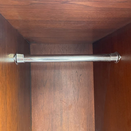 Walnut 5 Tier Wardrobe w/Lock