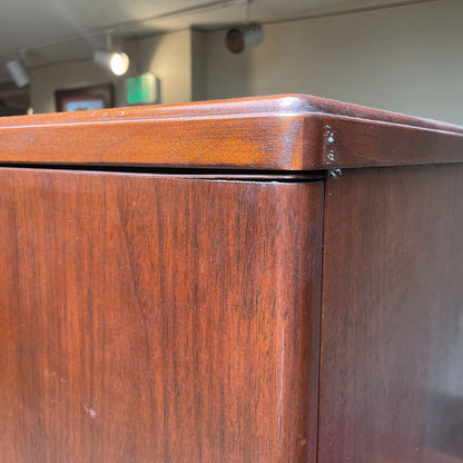 Walnut 5 Tier Wardrobe w/Lock C CABINETS