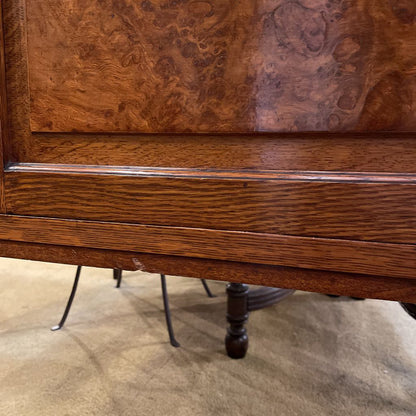 Antique Oak & Marble Sideboard w/Top Crest C SIDEBOARDS