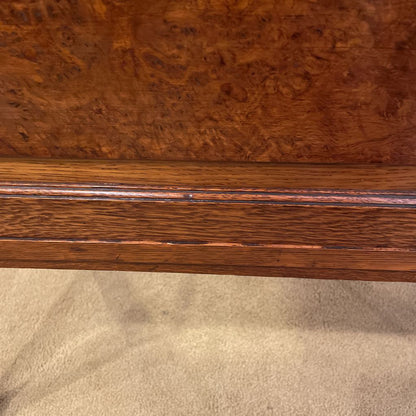 Antique Oak & Marble Sideboard w/Top Crest