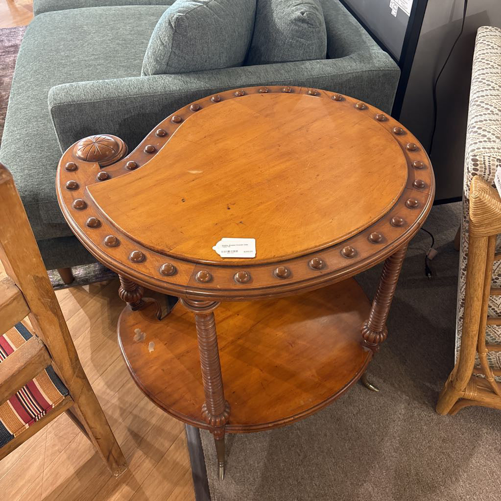 Paisley Shaped Wooden Side Table