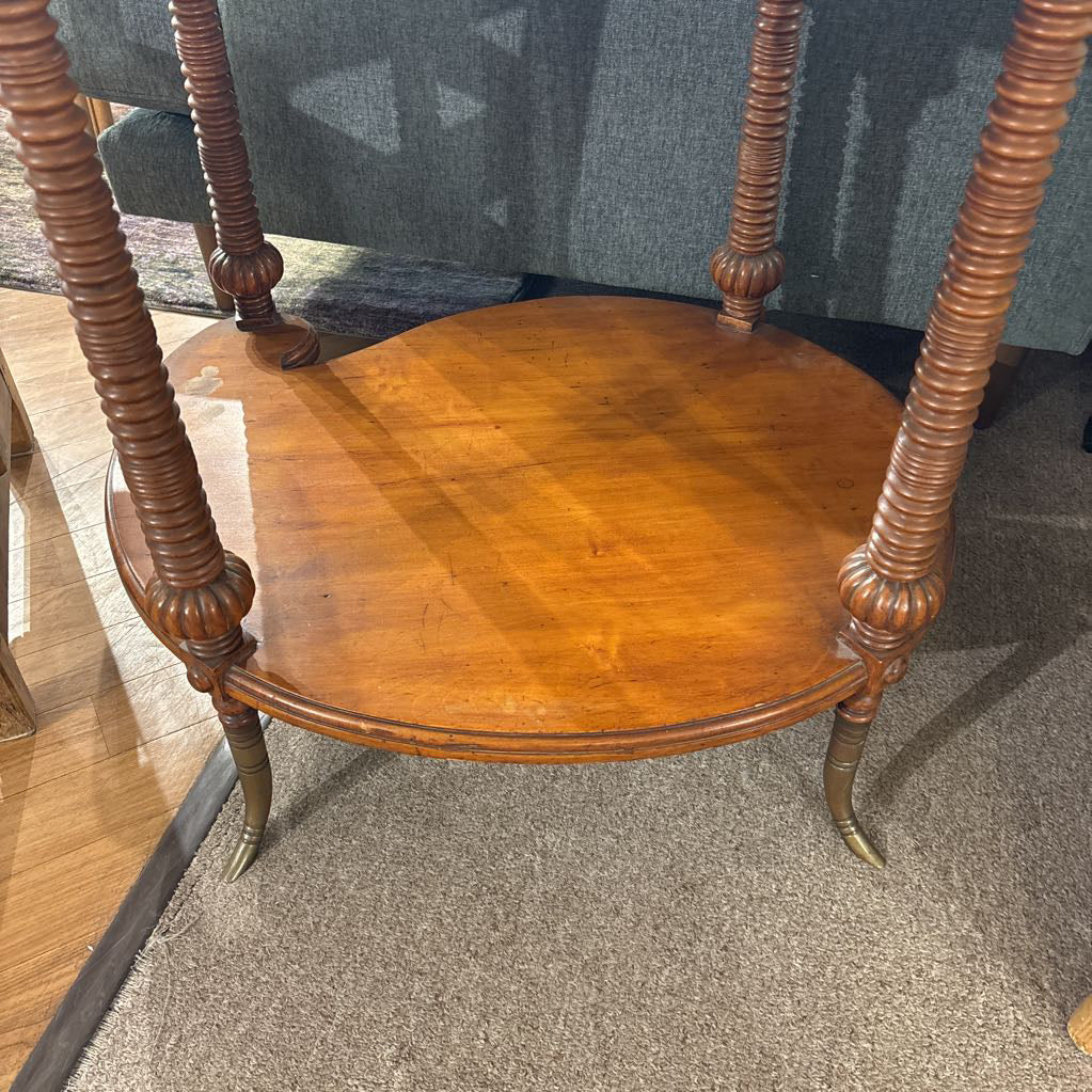 Paisley Shaped Wooden Side Table