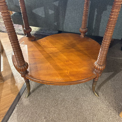 Paisley Shaped Wooden Side Table