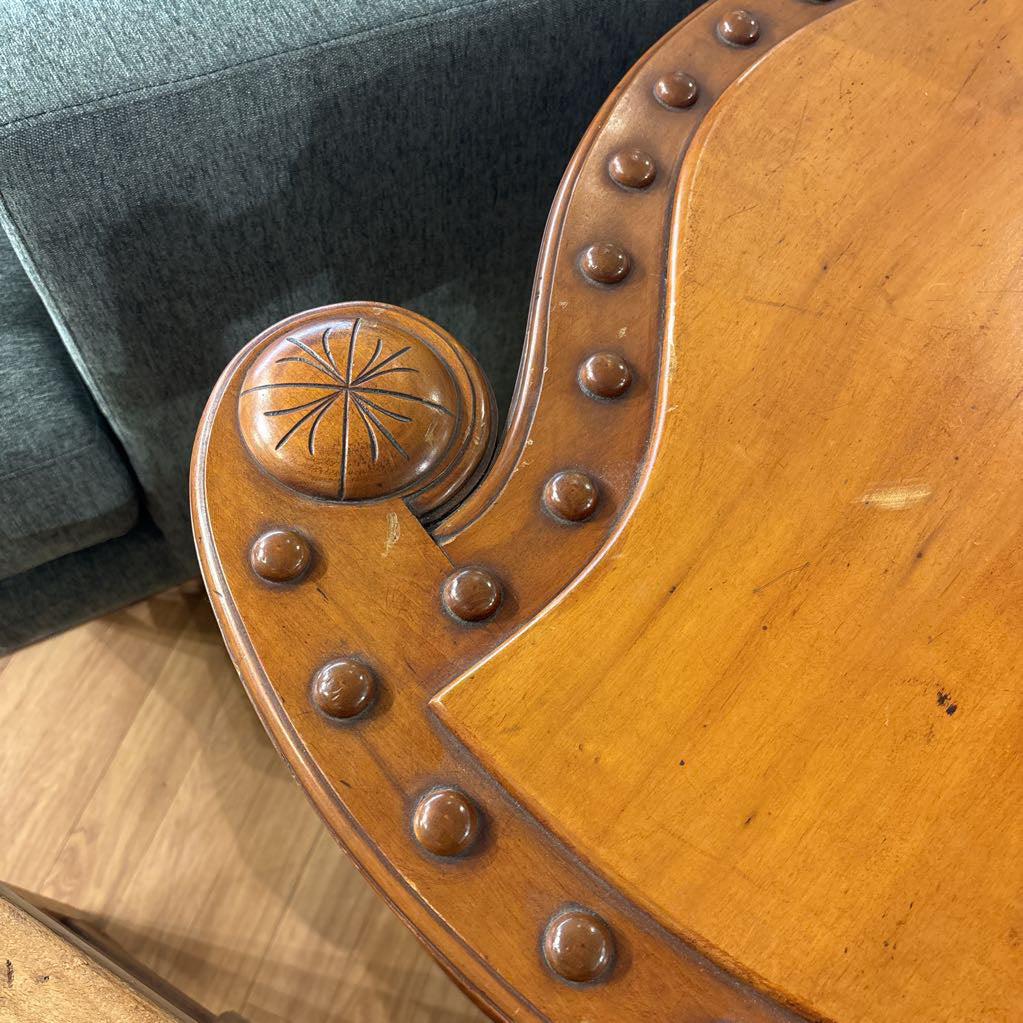 Paisley Shaped Wooden Side Table