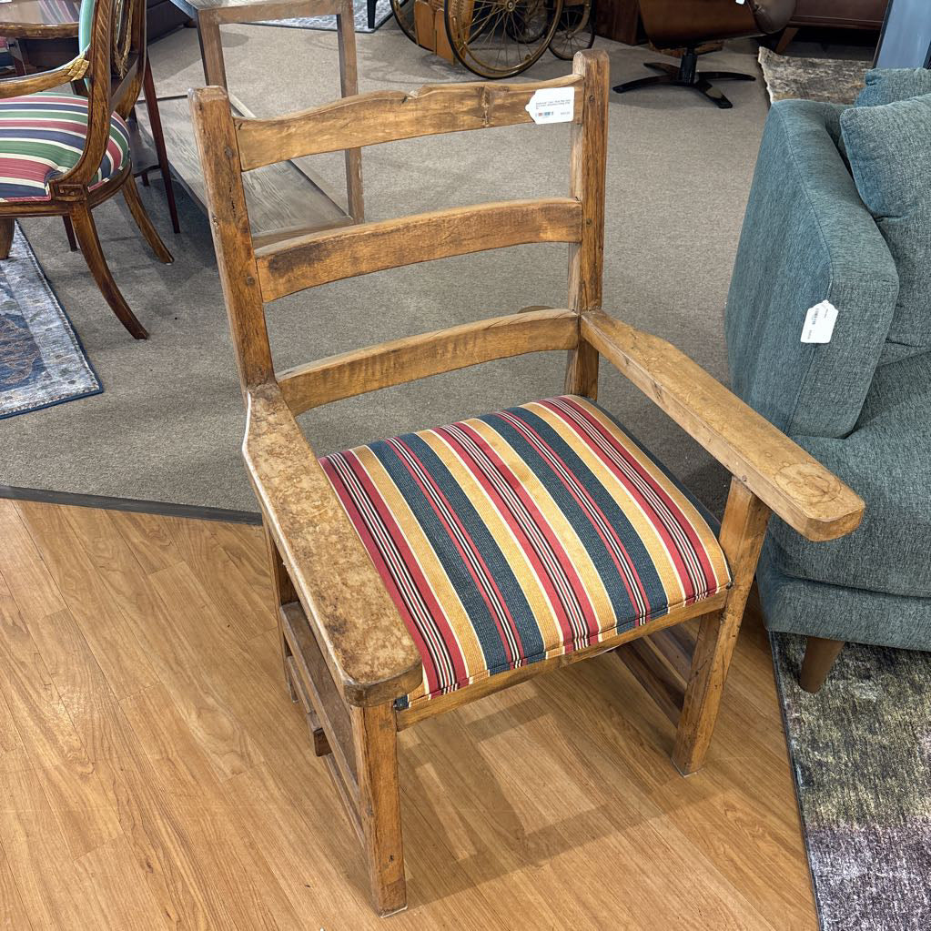 Southwest "Luke" Style Red, Gold, and Green Upholstery Dining Chair