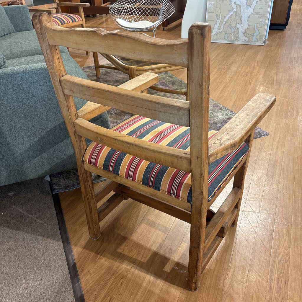 Southwest "Luke" Style Red, Gold, and Green Upholstery Dining Chair