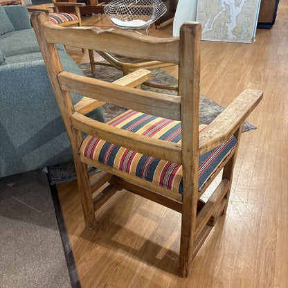 Southwest "Luke" Style Red, Gold, and Green Upholstery Dining Chair