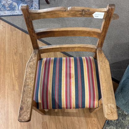 Southwest "Luke" Style Red, Gold, and Green Upholstery Dining Chair