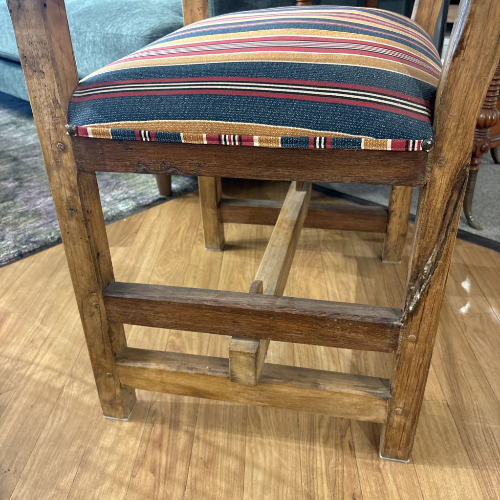 Southwest "Luke" Style Red, Gold, and Green Upholstery Dining Chair