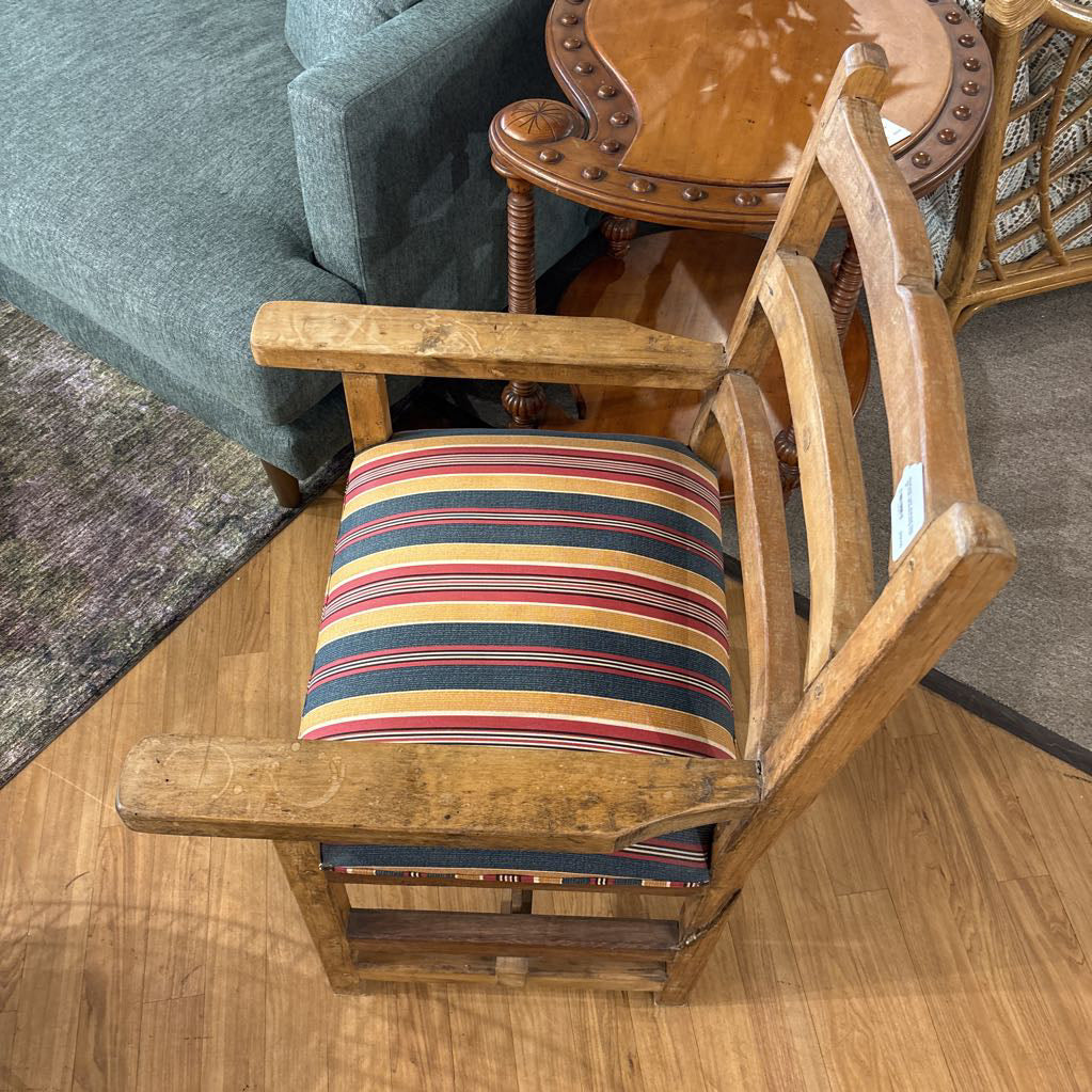 Southwest "Luke" Style Red, Gold, and Green Upholstery Dining Chair