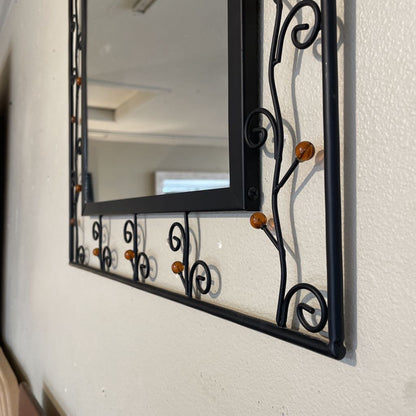 Scroll Metal Framed Mirror