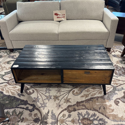 Rustic open shelf Two drawer Cofee Table