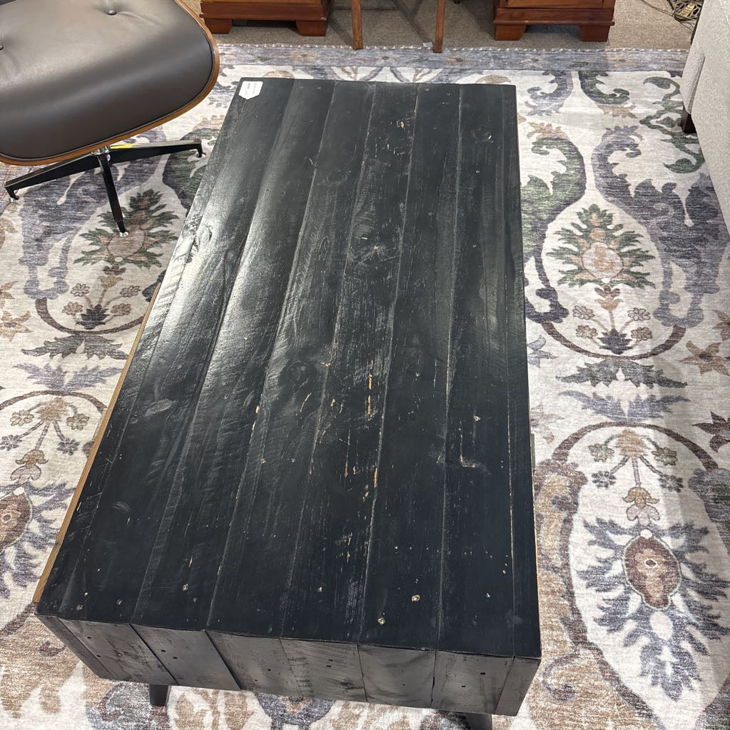 Rustic open shelf Two drawer Cofee Table