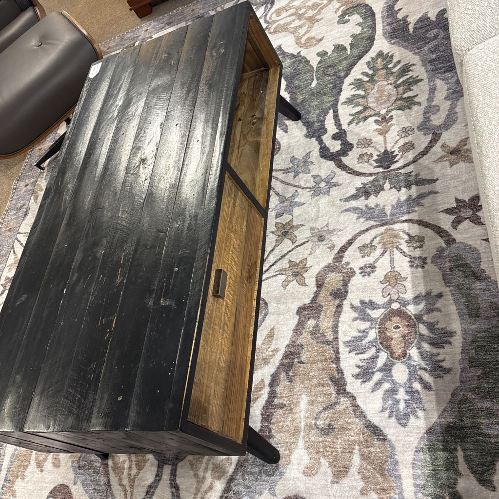 Rustic open shelf Two drawer Cofee Table