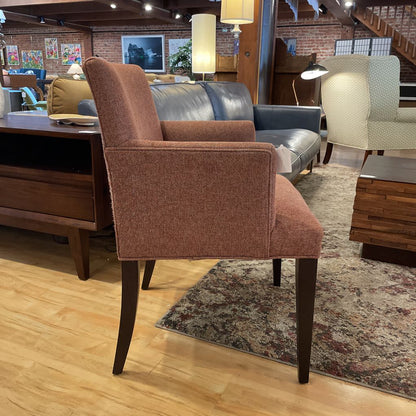 Room & Board Salmon Red Accent chair w/Wooden Legs