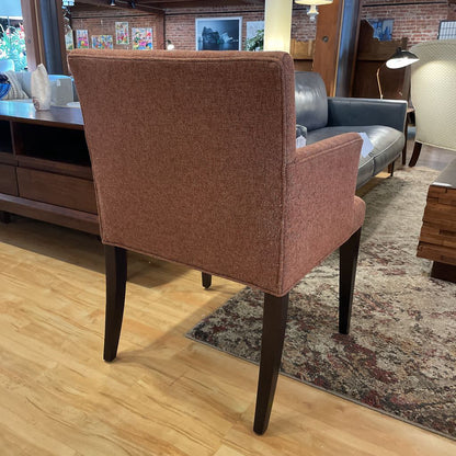 Room & Board Salmon Red Accent chair w/Wooden Legs