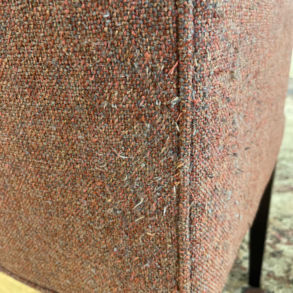 Room & Board Salmon Red Accent chair w/Wooden Legs