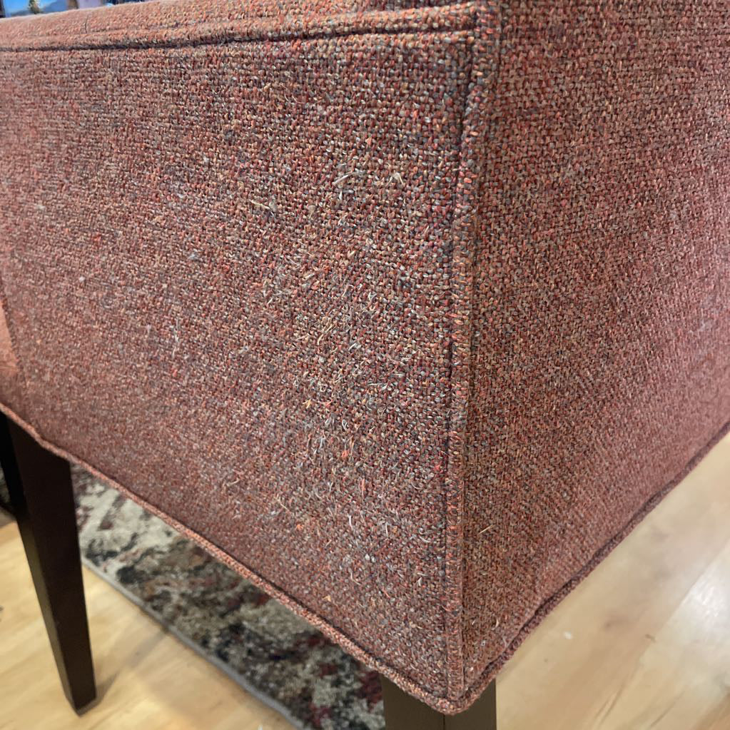Room & Board Salmon Red Accent chair w/Wooden Legs