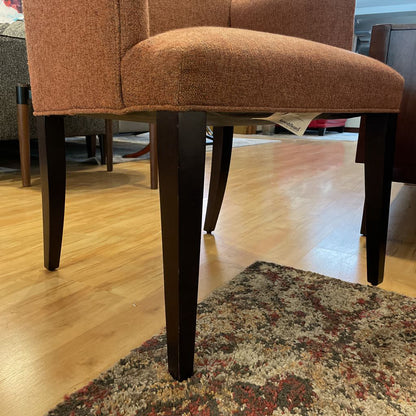 Room & Board Salmon Red Accent chair w/Wooden Legs