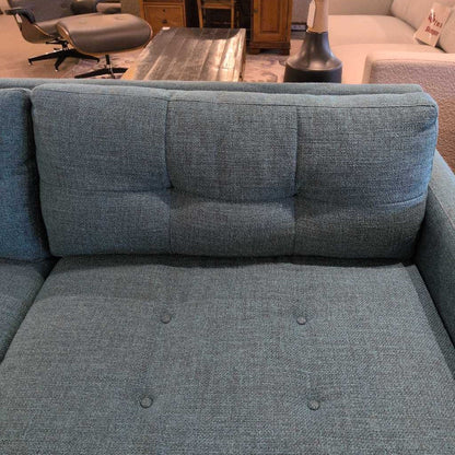 Teal Blue Tufted Sofa (AS IS)