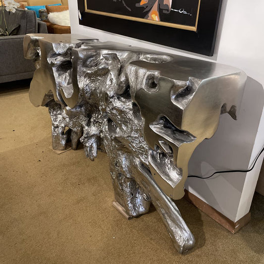 Silver Tree Trunk Console Table C CONSOLE TABLES