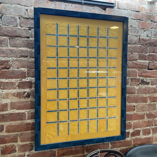 Blue and Yellow Grid Artwork ART