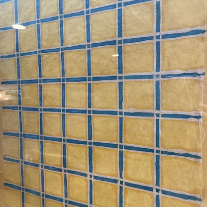 Blue and Yellow Grid Artwork
