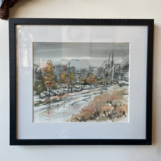 ORIGINAL MaryAnne Adams(local artist) "Street Reflection" Woodinville