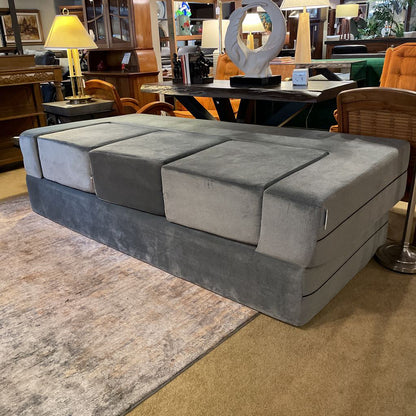 Cubist Modern Grey Covertible Sofa/Bed