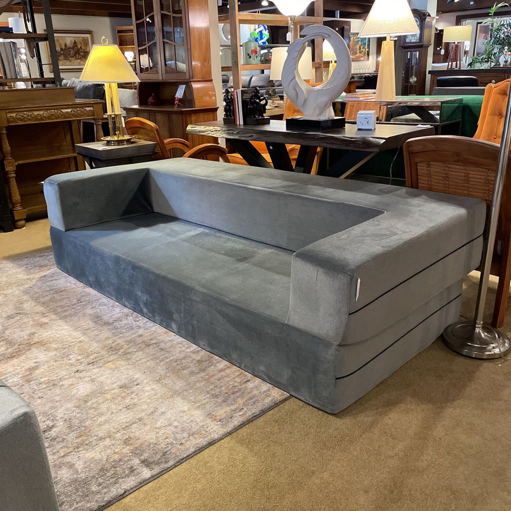 Cubist Modern Grey Covertible Sofa/Bed