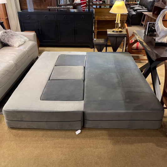 Cubist Modern Grey Covertible Sofa/Bed