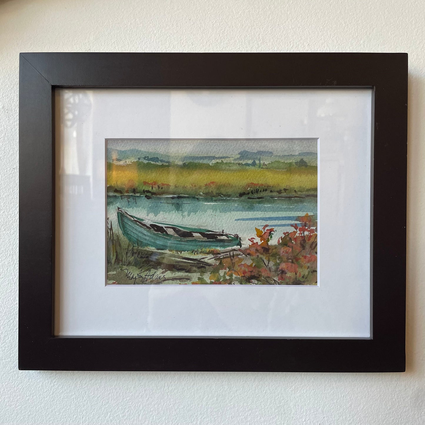 ORIGINAL MaryAnn Adams (local artist) "Skagit Beach Rowboat"