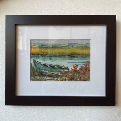 ORIGINAL MaryAnn Adams (local artist) "Skagit Beach Rowboat"
